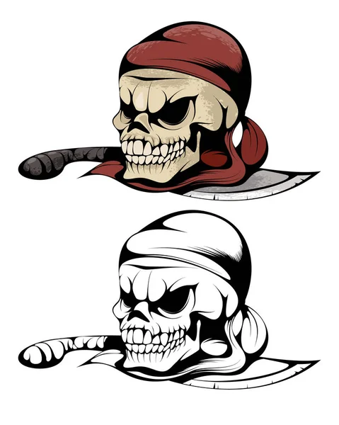 两个海盗头骨 — 图库矢量图片
