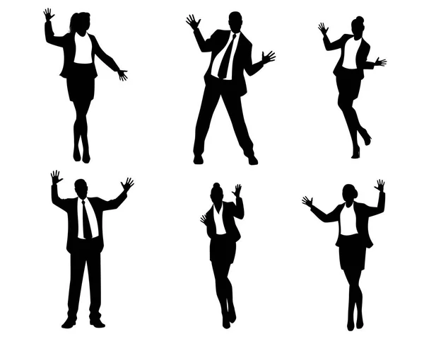 Dancing business people — Stock Vector