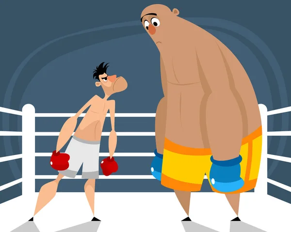İki boksör ringde — Stok Vektör