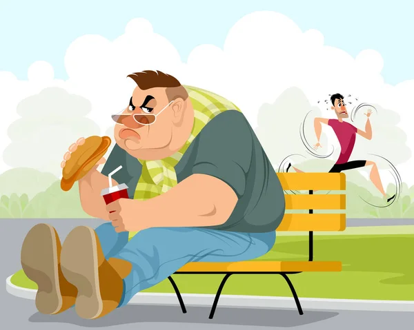 Şişman adam ve sporcu