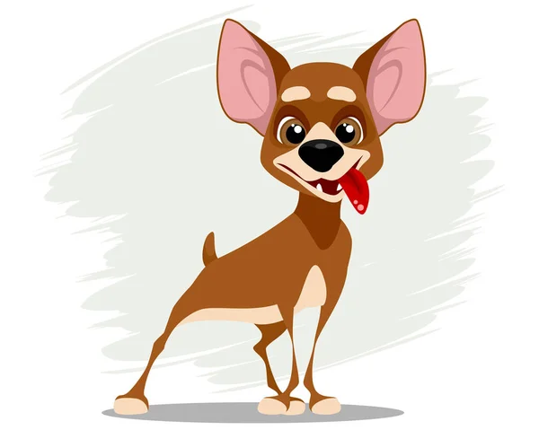 Vektorillustration Eines Lustigen Chihuahua Welpen Vektorgrafiken