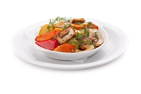 Roast vegetables with mushrooms. — Stock Photo, Image