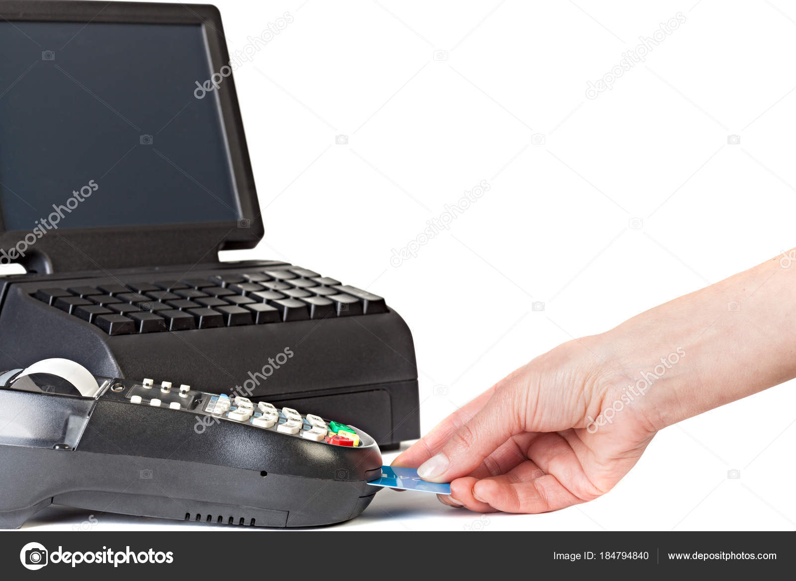 cash register with card reader