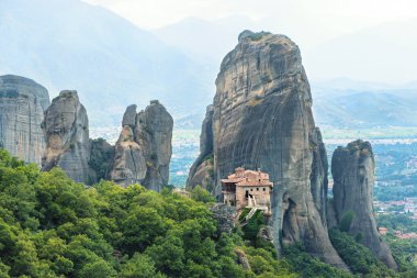 Rousanou (St. Barbara) kutsal Manastırı. Meteora, Yunanistan.