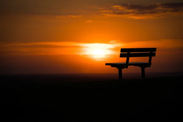 Epson sunset bench Royalty Free Stock Photos