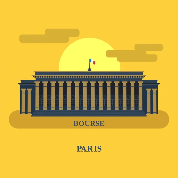 Euronext Paris. Frankrike. Vektorillustration. — Stock vektor