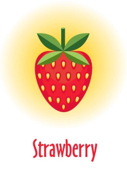 çilek. vektör çizim. 