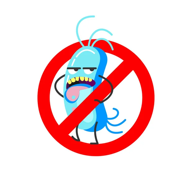 Kötü bakterileri. Vektör çizim.