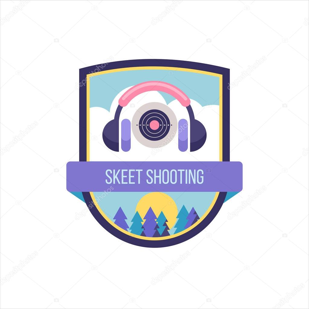 Shooting Skeet. Vector logo of the sport club.