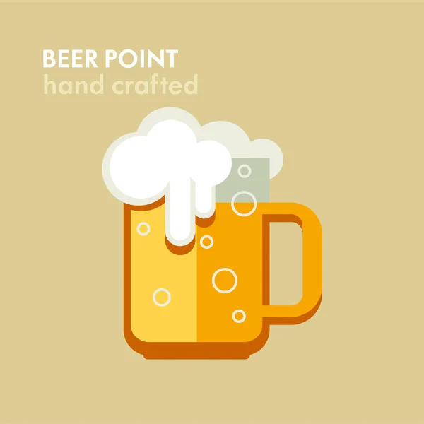 Icône vectorielle, icône. Tasse à bière . — Image vectorielle