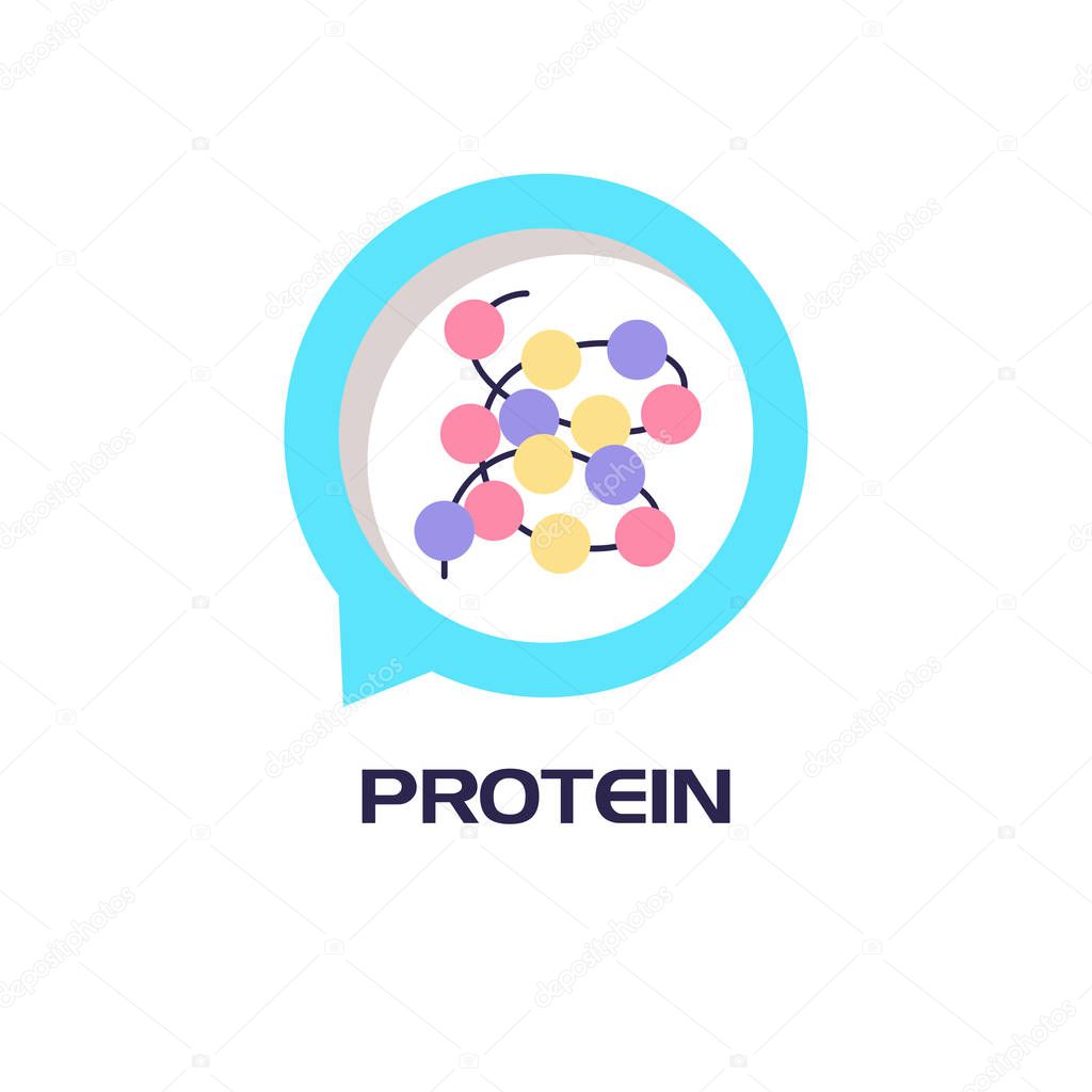 Formula protein. Sports nutrition. Vector illustration isolated on white background.