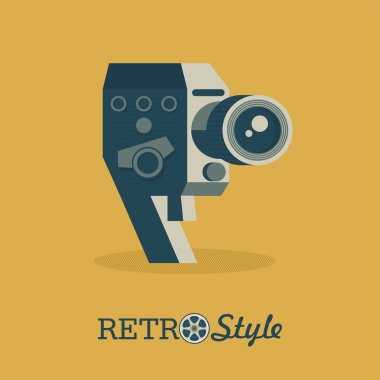 Klasik kamera. Vektör logosu, illüstrasyon, logo.