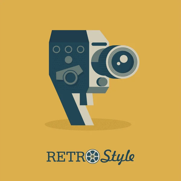 Caméra vintage. Logo vectoriel, illustration, logo. — Image vectorielle