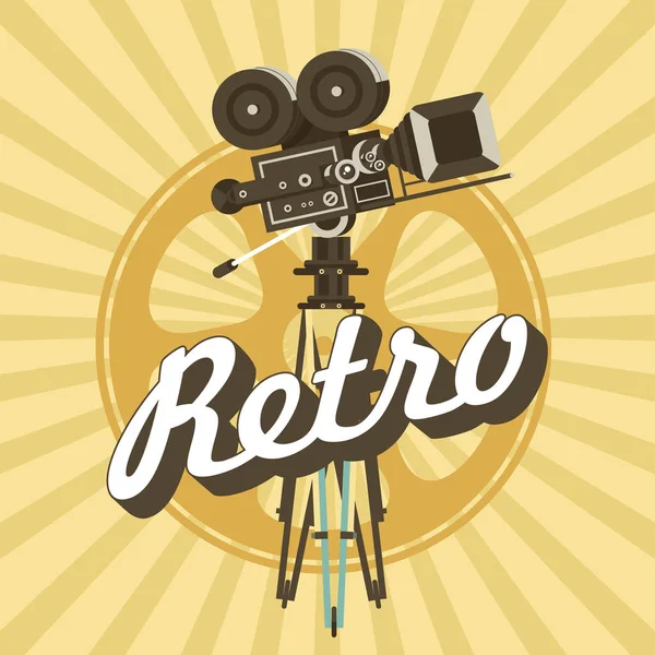 Vintage film kamerası. Vintage tarzı içinde posteri.
