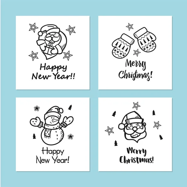A set of Christmas cards. — Stock Vector