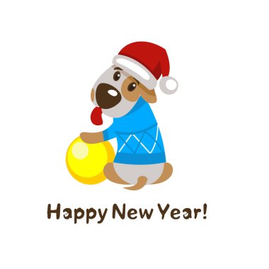 Mutlu yıllar tebrik kartı.