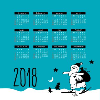 Noel Baba ile 2018 takvim