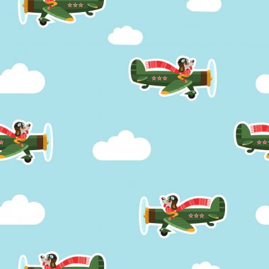 Seamless modeli. Köpek planı 2018 uçan bir sembolüdür