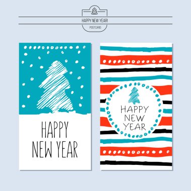 Yeni yıl vektör çizim