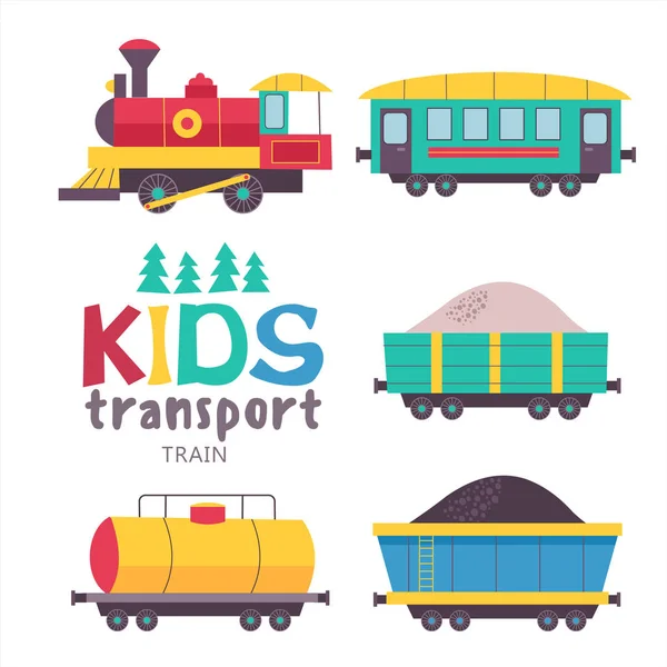 Dzieci transportu kolekcji — Wektor stockowy