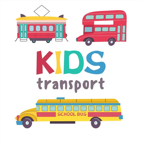 Recogida de transporte infantil — Vector de stock