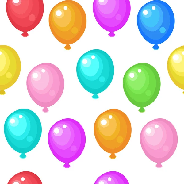 多彩多姿的气球。无缝模式. — 图库矢量图片