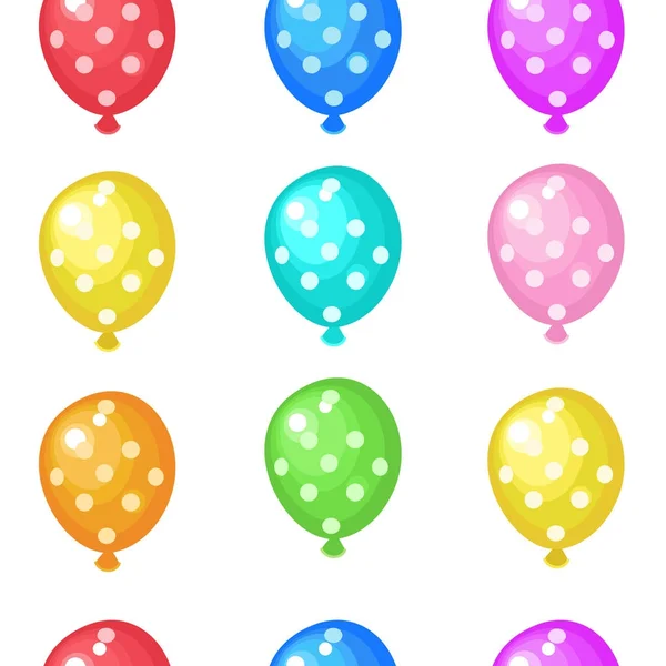Balões multicoloridos. Padrão sem costura . —  Vetores de Stock