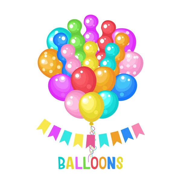 Různobarevné balónky — Stockový vektor