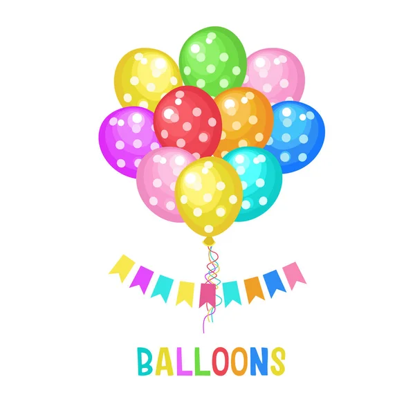 Multicolored balloons — Stock Vector