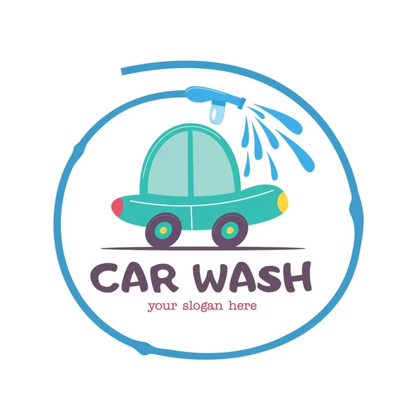 Car wash. Emble — 스톡 벡터