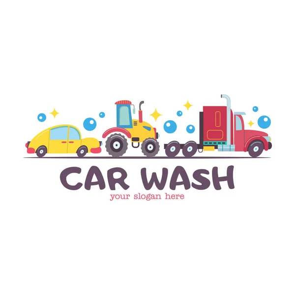 Car wash. Emble — Stock Vector