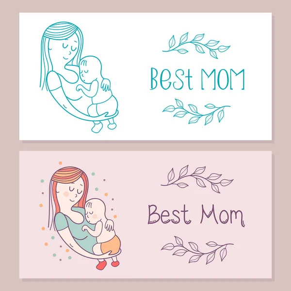 The best mom. Vector illustration — Stock Vector