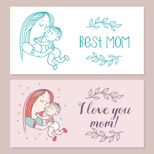 The best mom. Vector illustration — Stock Vector