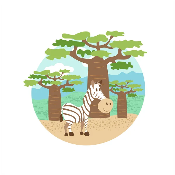 Animale de desene animate africane — Vector de stoc