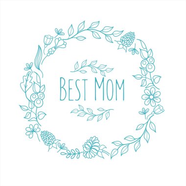 çerçeve çiçek. vektör çizim