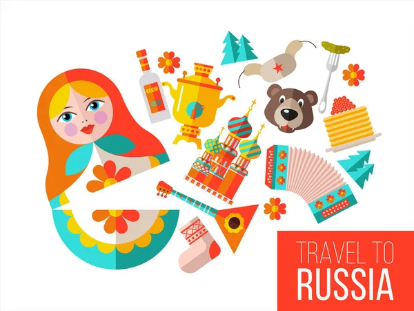 Bienvenue en Russie. Illustration vectorielle . — Image vectorielle