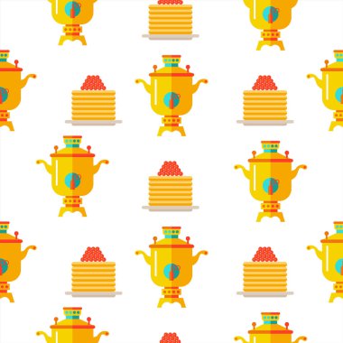 Seamless modeli. Rus hatıra. Vektör çizim.