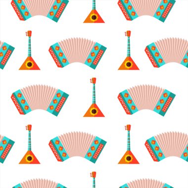 Seamless modeli. Rus hatıra. Vektör çizim.