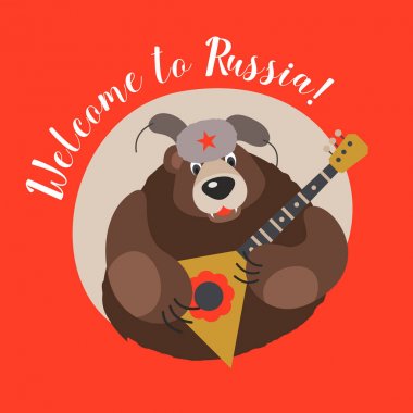 Travelling to Russia.  Welcome to Russia. Vector illustration. clipart