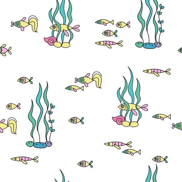 물고기 자리입니다. 원활한 패턴. — 스톡 벡터