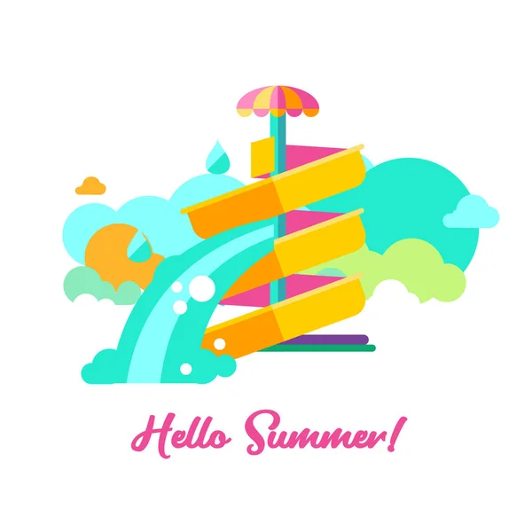 Hola verano. ilustración vectorial. — Vector de stock