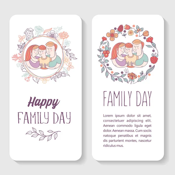 Familia feliz. Ilustración vectorial . — Vector de stock