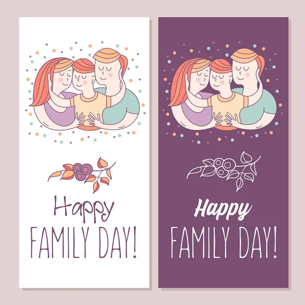 Familia feliz. Ilustración vectorial . — Vector de stock