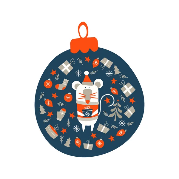 Décoration de Noël Boule de Noël. Illustration vectorielle . — Image vectorielle