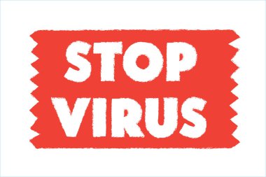 Virüsü durdur. Çin koronavirüsüyle olan dövüşle ilgili taşıyıcı posteri