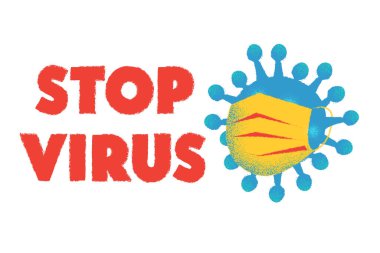 Virüsü durdur. Çin koronavirüsüyle olan dövüşle ilgili taşıyıcı posteri
