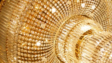 Kristal avize. Lüks ve zarif dekorasyon arka plan