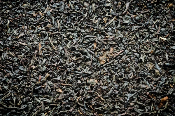 Черный Чай Сушеными Чайными Листьями Марко — стоковое фото