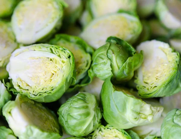 Background Texture Fresh Green Brussel Sprouts — Stock Photo, Image