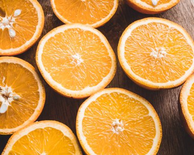 Closeup dilimlenmiş portakal